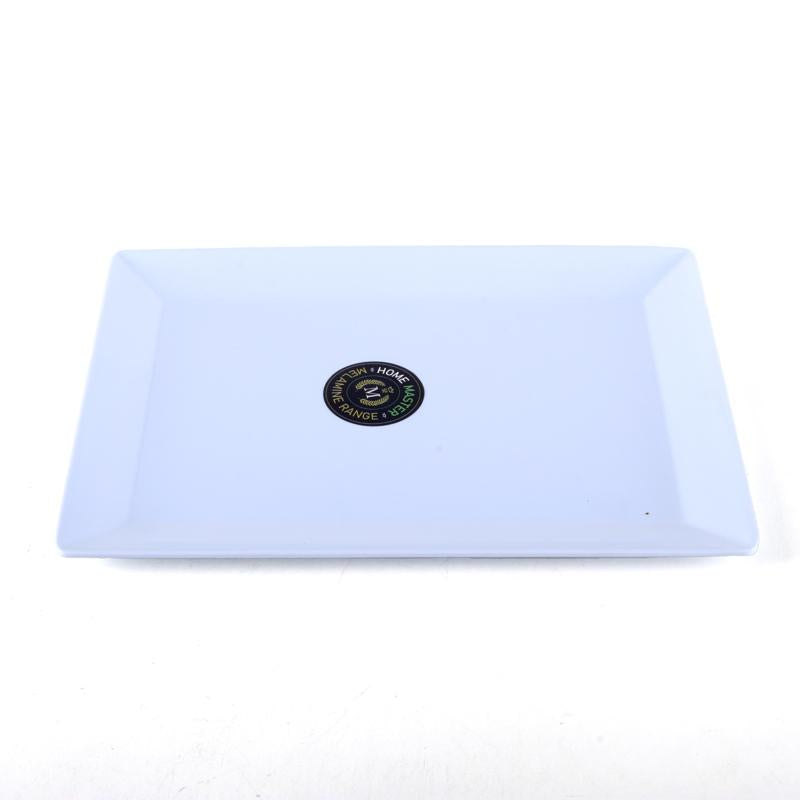 HOME MASTER White Melamine Rectangular Platter Tray 35x15x1.5cm