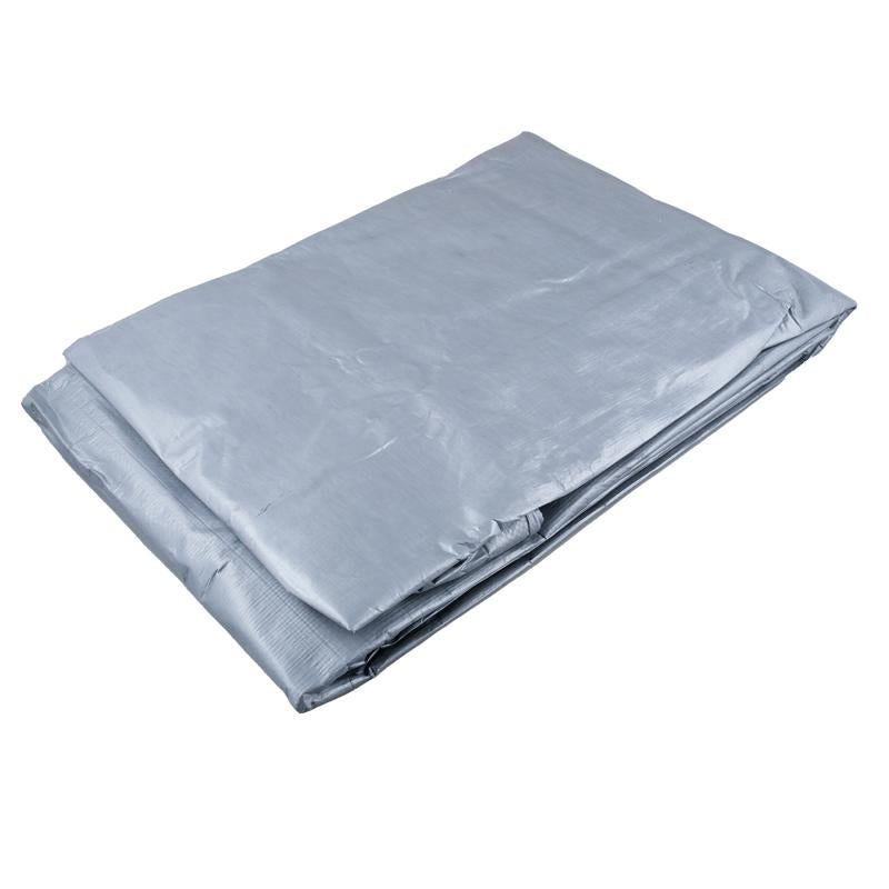 HANDY HARDWARE Grey Heavy Duty Square Tarpaulin 130gsm 420x420cm
