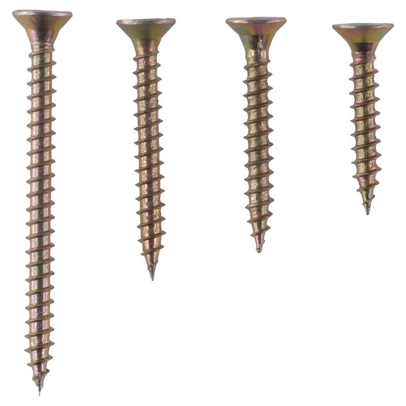 HANDY HARDWARE Fasteners & Fixings in Storage Case Countersunk Chipboard MDF Screws Assorted Sizes 110 Piece