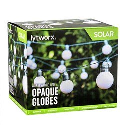 LYTWORX 20 Warm White LED Opaque Globes 2 Function (Solar)