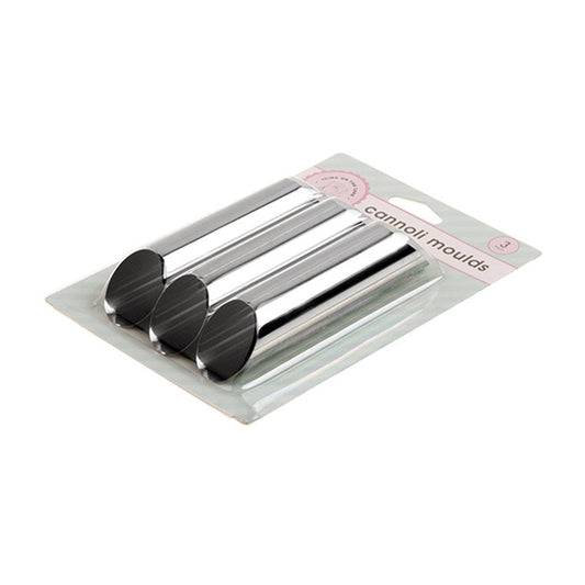 ICING ON THE SUGAR Silver Cannoli Moulds (3 pack)
