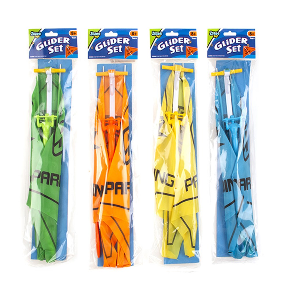 ZOZEE TOYS Glider with Parachute Man Set – Green, Orange, Yellow or Blue