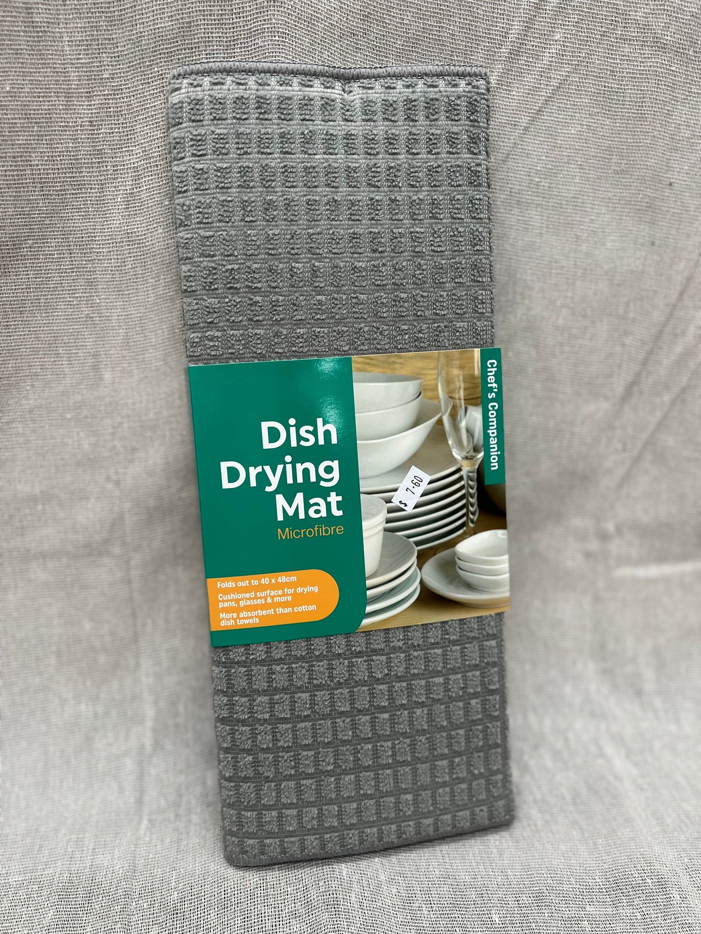 CHEF'S COMPANION Waffle Texture Dish Drying Mat 48x40cm - Grey or Charcoal
