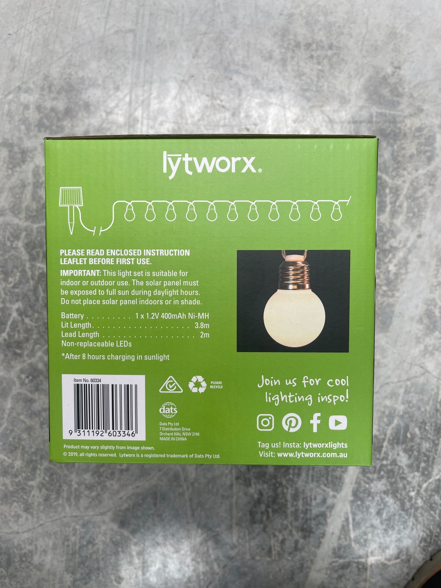 LYTWORX 20 Warm White LED Opaque Globes 2 Function (Solar)