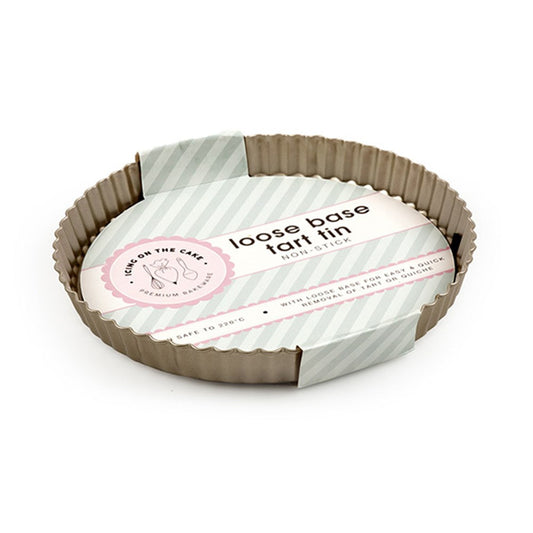ICING ON THE SUGAR Champagne Non-Stick Loose Base Tart Tin 24x3cm