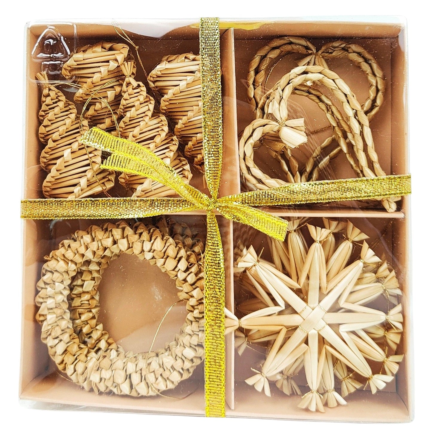 Straw Wreath I Tree I Heart I Star Christmas Hanging Decoration Gift Box