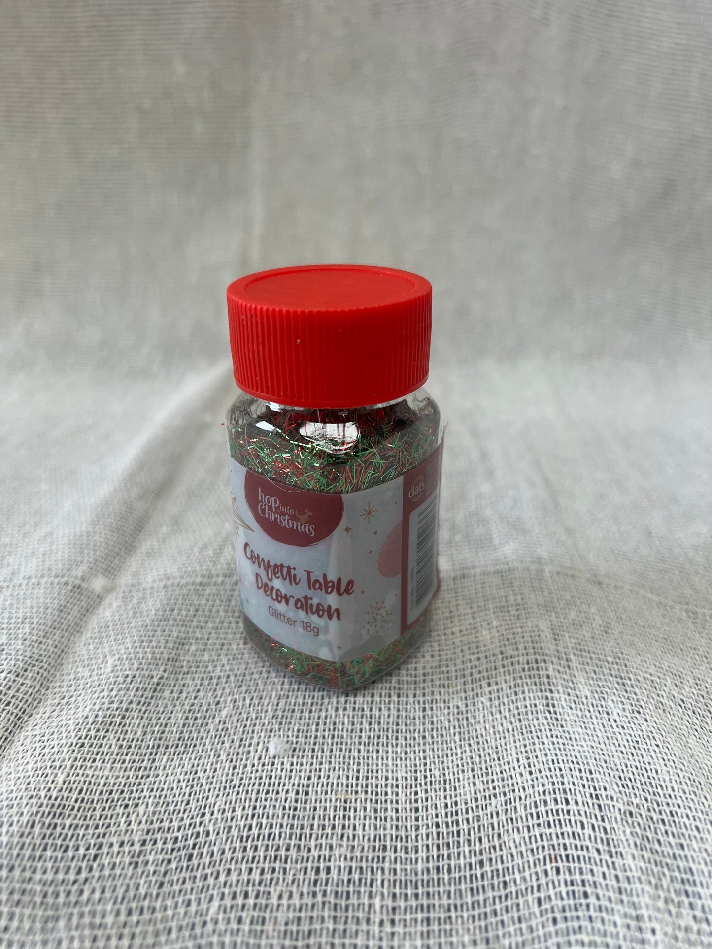 HOP INTO CHRISTMAS Confetti Table Decoration 18g - Red/White/Green Shapes, Red/Green Glitter or Red/White/Green Gemstones