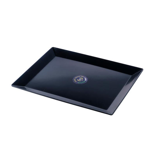 HOME MASTER Black Melamine Rectangular Platter Tray 35x25x2cm