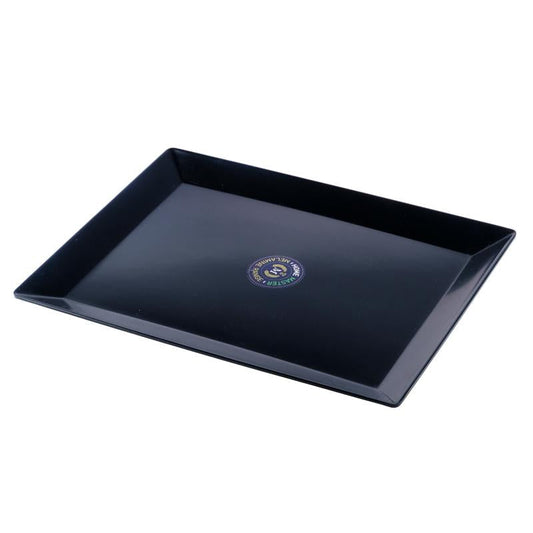 HOME MASTER Black Melamine Rectangular Platter Tray 40x30x2.5cm