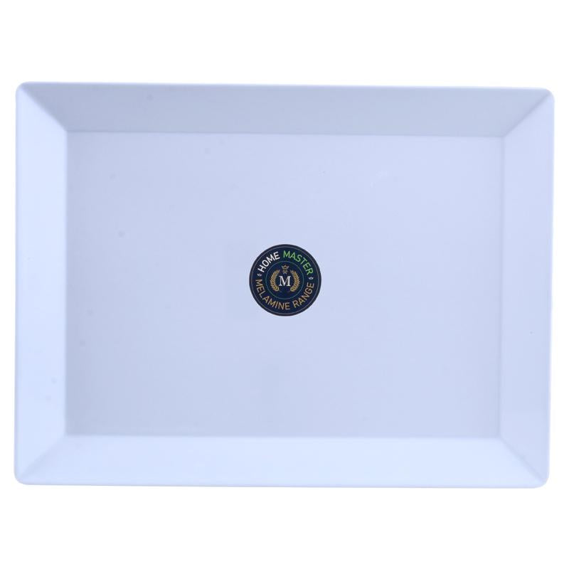 HOME MASTER White Melamine Rectangular Platter Tray 40x30x2.5cm