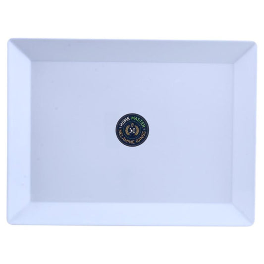 HOME MASTER White Melamine Rectangular Platter Tray 40x30x2.5cm