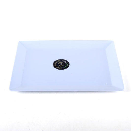 HOME MASTER White Melamine Rectangular Platter Tray 35x15x1.5cm