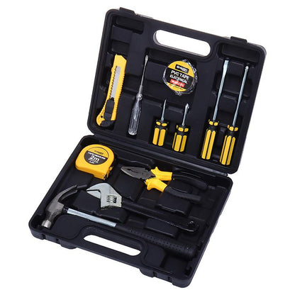 HANDY HARDWARE Portable Carbon Steel Tool Kit in Black Case 11 Piece