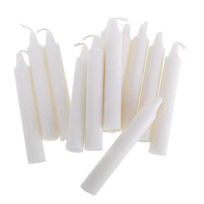 HOME MASTER White Unscented Straight Candles 12cm x 2cm (12 Pack)