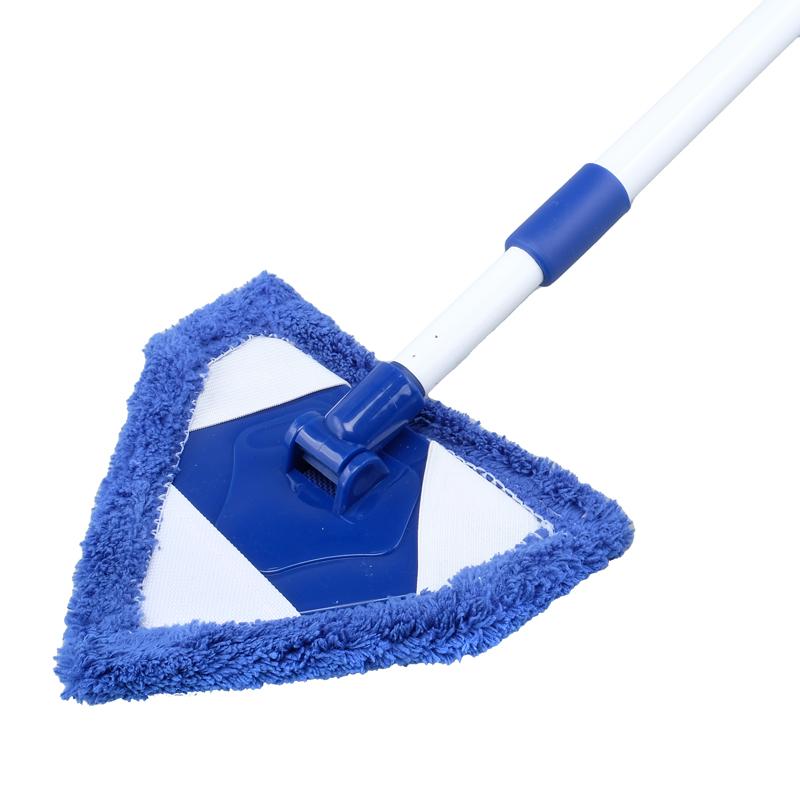 XTRA KLEEN Microfibre Triangular Head Cleaning Tool with Extendable Pole 55cm to 90cm