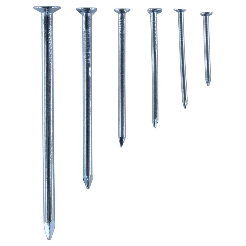 HANDY HARDWARE Fasteners & Fixings in Storage Case Galvanised Iron Flat Head Nails Assorted Sizes 530 Piece
