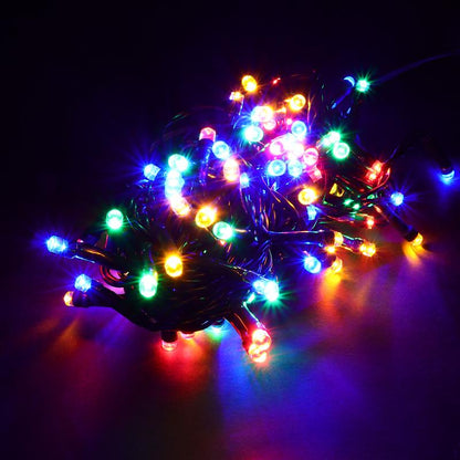 HOME MASTER Multi Coloured Fairy Lights 100 LED Total Length 6.5m Electrical 8 Function