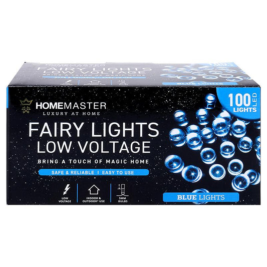 HOME MASTER Blue Fairy Lights 100 LED Total Length 6.5m Electrical 8 Function