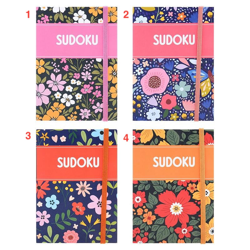 PUZZLE BOOK Sudoku with Elastic Closure 150x103mm (128 Page) - Choose from 4 Cover Designs