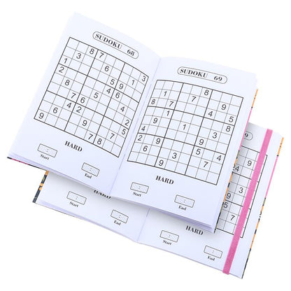 PUZZLE BOOK Sudoku with Elastic Closure 150x103mm (128 Page) - Choose from 4 Cover Designs