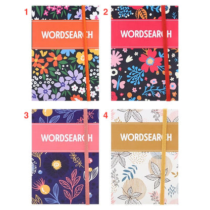 PUZZLE BOOK Wordsearch with Elastic Closure 150x103mm (128 Page) - Choose from 4 Cover Designs