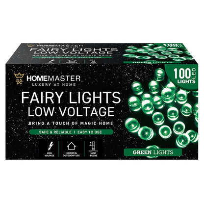 HOME MASTER Green Fairy Lights 100 LED Total Length 6.5m Electrical 8 Function