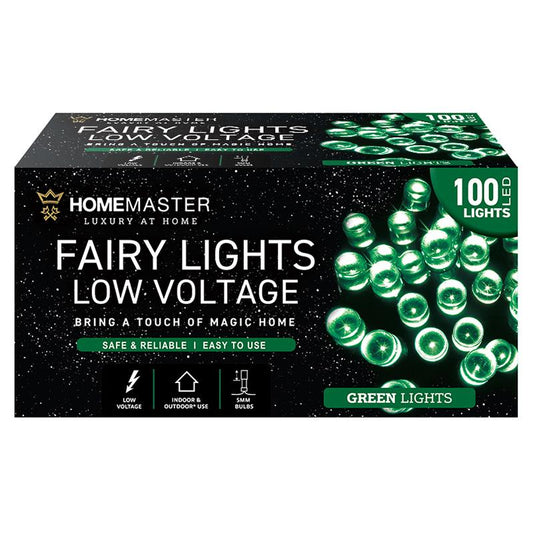 HOME MASTER Green Fairy Lights 100 LED Total Length 6.5m Electrical 8 Function