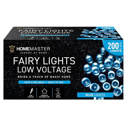 HOME MASTER Blue Fairy Lights 200 LED Total Length 13.5m Electrical 8 Function
