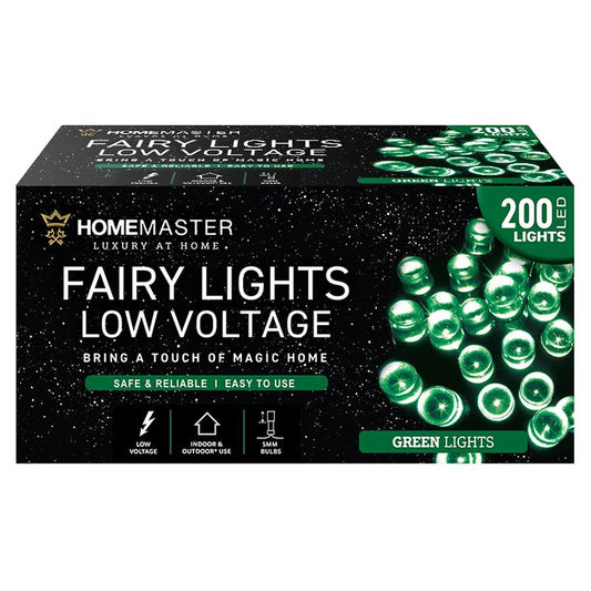 HOME MASTER Green Fairy Lights 200 LED Total Length 13.5m Electrical 8 Function