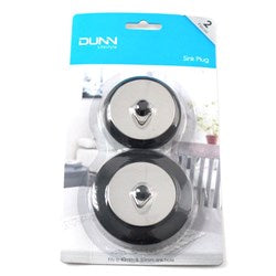 DUNN Stainless Steel Sink Plug 5cm and 4cm Set 2 Pack