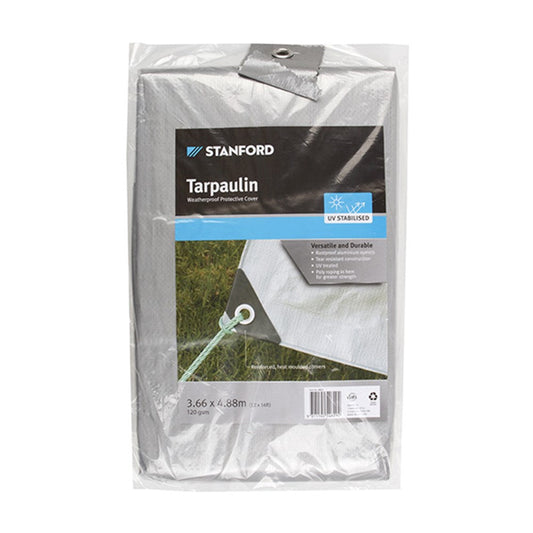 STANFORD Silver Tarpaulin 3.66x4.88m