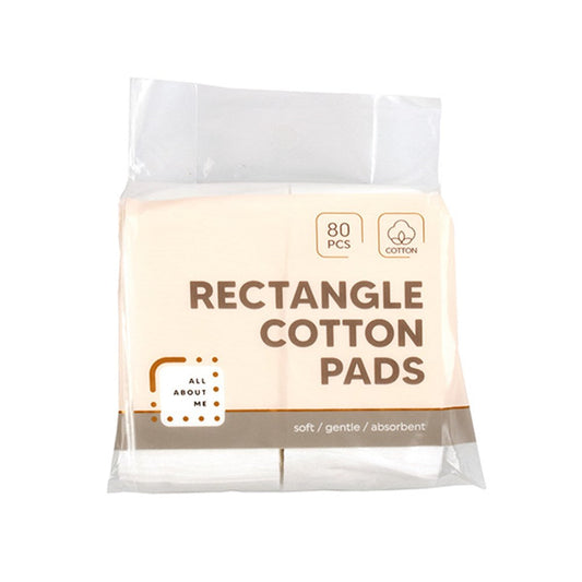 ALL ABOUT ME White Rectangle Cotton Pads 5x6cm (80 Pack)