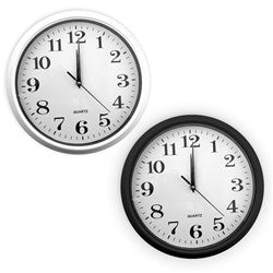 WALL CLOCK Battery Operated 30x30cm - Black or White