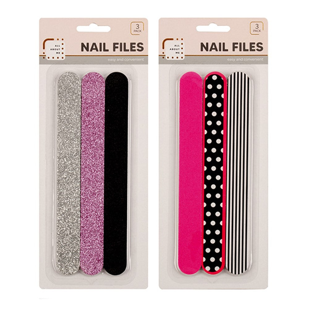 ALL ABOUT ME Nail Files 3 Pack - Sparkly or Spots