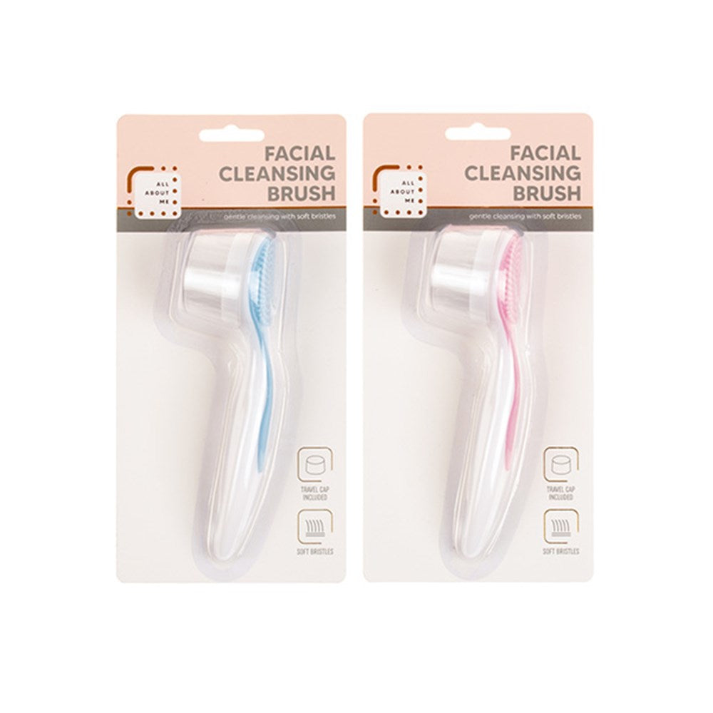ALL ABOUT ME Facial Cleansing Brush 15x4cm - Choose from Blue or Pink