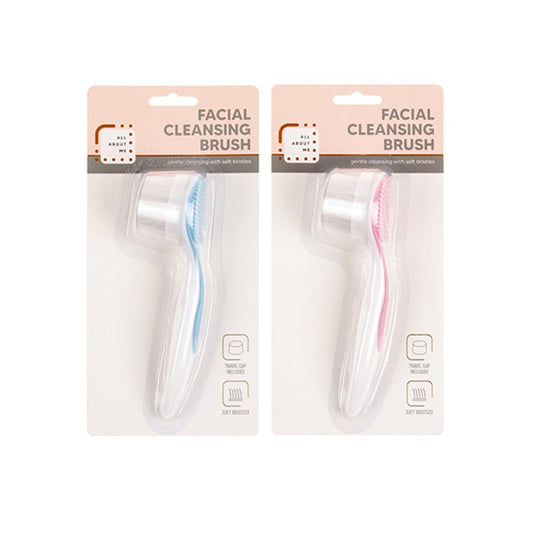 ALL ABOUT ME Facial Cleansing Brush 15x4cm - Choose from Blue or Pink