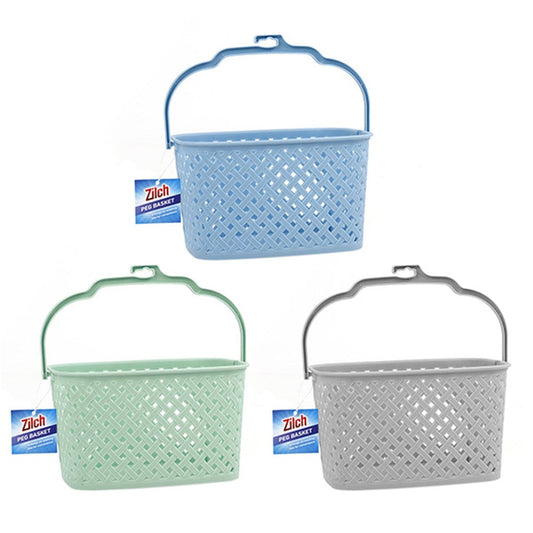 ZILCH Embossed Peg Basket - Blue, Green or Grey