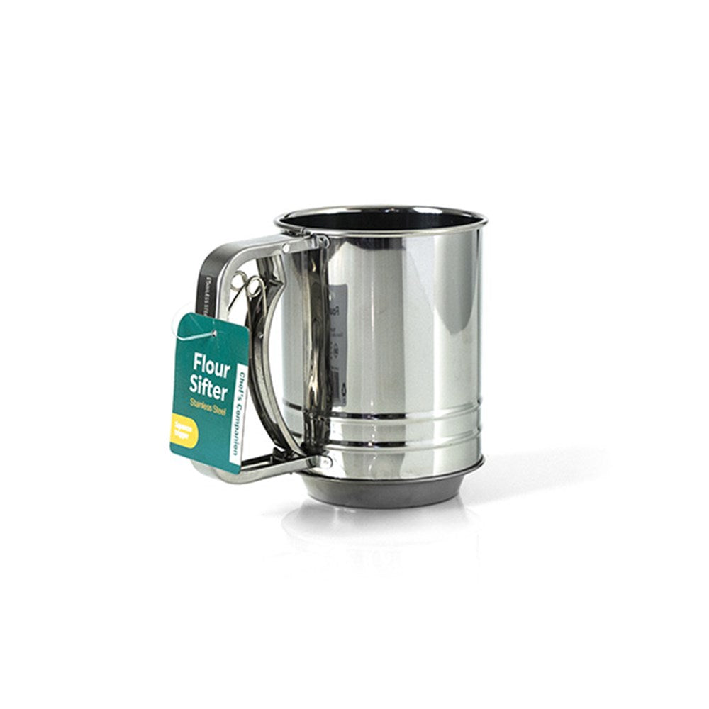 CHEF'S COMPANION Silver Stainless Steel Flour Sifter with Handle 13cm