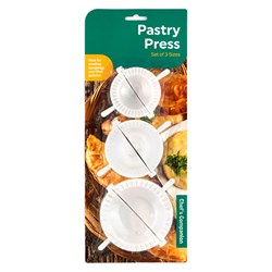 CHEF'S COMPANION White Pastry Press (3 Pack) - Includes Sizes 6.8cm, 7.8cm and 9cm