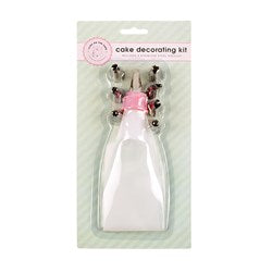 ICING ON THE CAKE 8 Stainless Steel Nozzles and Piping Bag Cake Decorating Kit