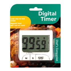 CHEF'S COMPANION White Digital Timer with Magnet & Stand 8x7x3cm