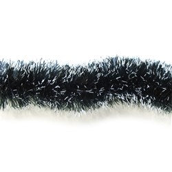 Dark Green with White Tips 8 Ply Christmas Tinsel 2m Length