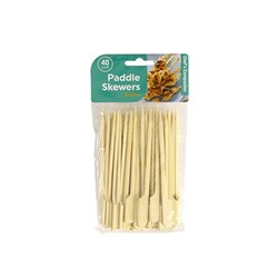 CHEF'S COMPANION Bamboo Paddle Skewers 12cmx3mm (40 Pack)