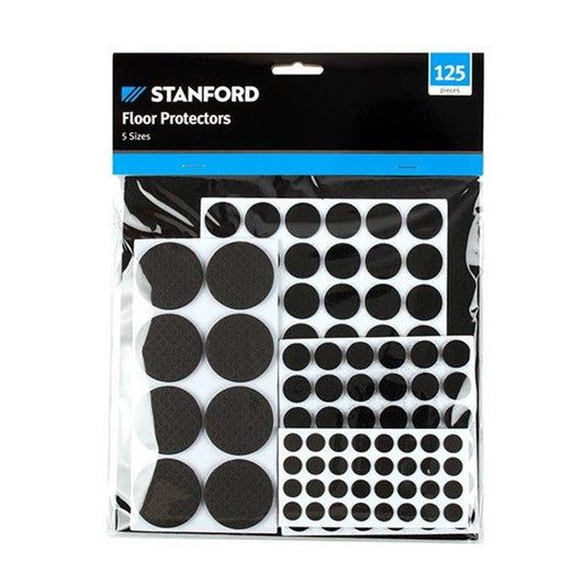 STANFORD Black Floor Protectors 5 Sizes (125 Pieces)