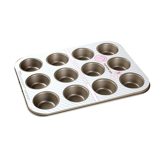 ICING ON THE CAKE Champagne Non-Stick 12 Cupcake Pan 35x26.5x3cm