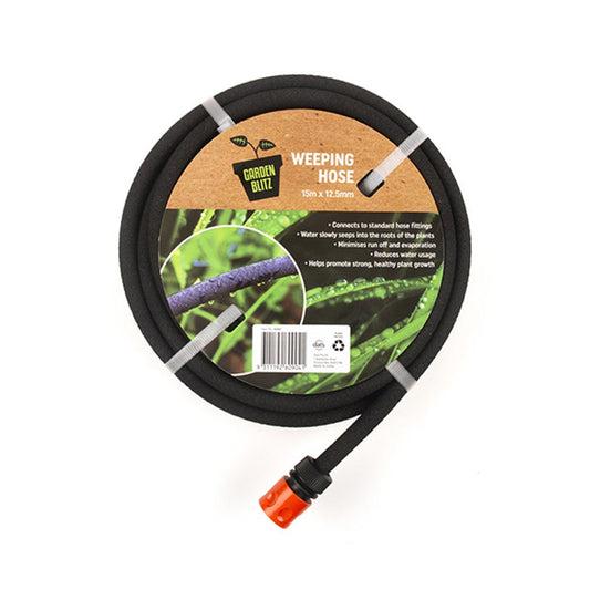 GARDEN BLITZ Black Garden Weeping Hose 12.5mmx15m