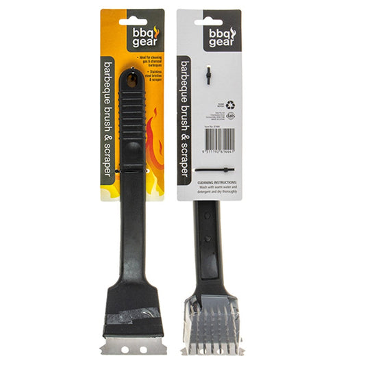 Effortless Cleaning - BBQ Grill Cleaning Brush with Handle 29.5cm