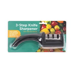 CHEF'S COMPANION Black 3 Step Knife Sharpener