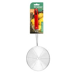 CHEF'S COMPANION Silver Strainer with Red Handle 30.5x11.5cm Diameter