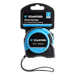 STANFORD Tape Measure with Blade Stop and Wrist Strap 5m/19mm